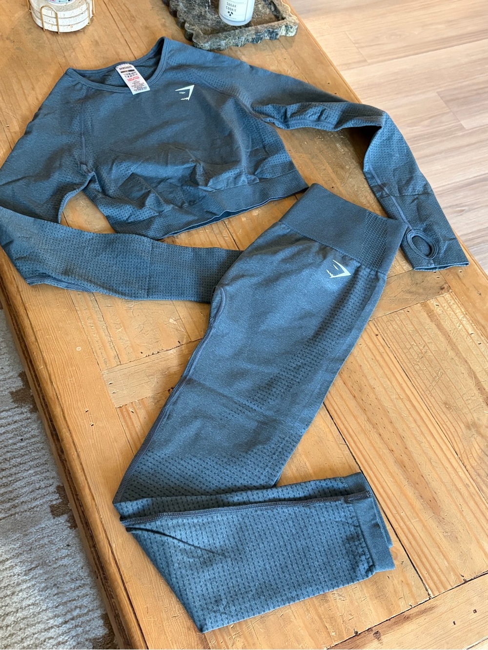 Blue / gray set medium gymshark